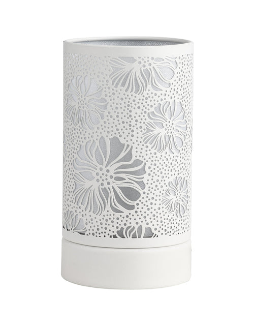 Load image into Gallery viewer, 7" Touch lamp/Oil burner/Wax warmer-White Flower by Peterson Housewares &amp; Artwares
