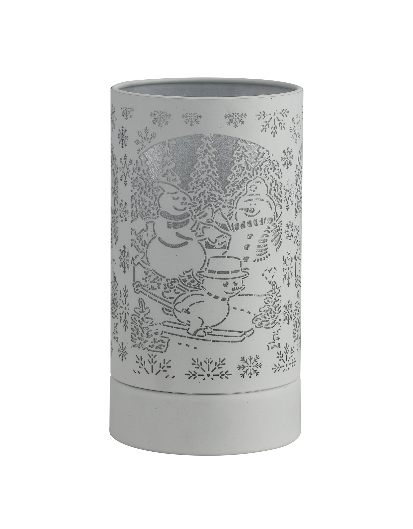 7" Touch lamp/Oil burner/Wax warmer-White Snowman Family by Peterson Housewares & Artwares