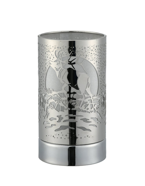 Load image into Gallery viewer, 7" Touch lamp/Oil burner/Wax warmer- Silver Elk by Peterson Housewares &amp; Artwares
