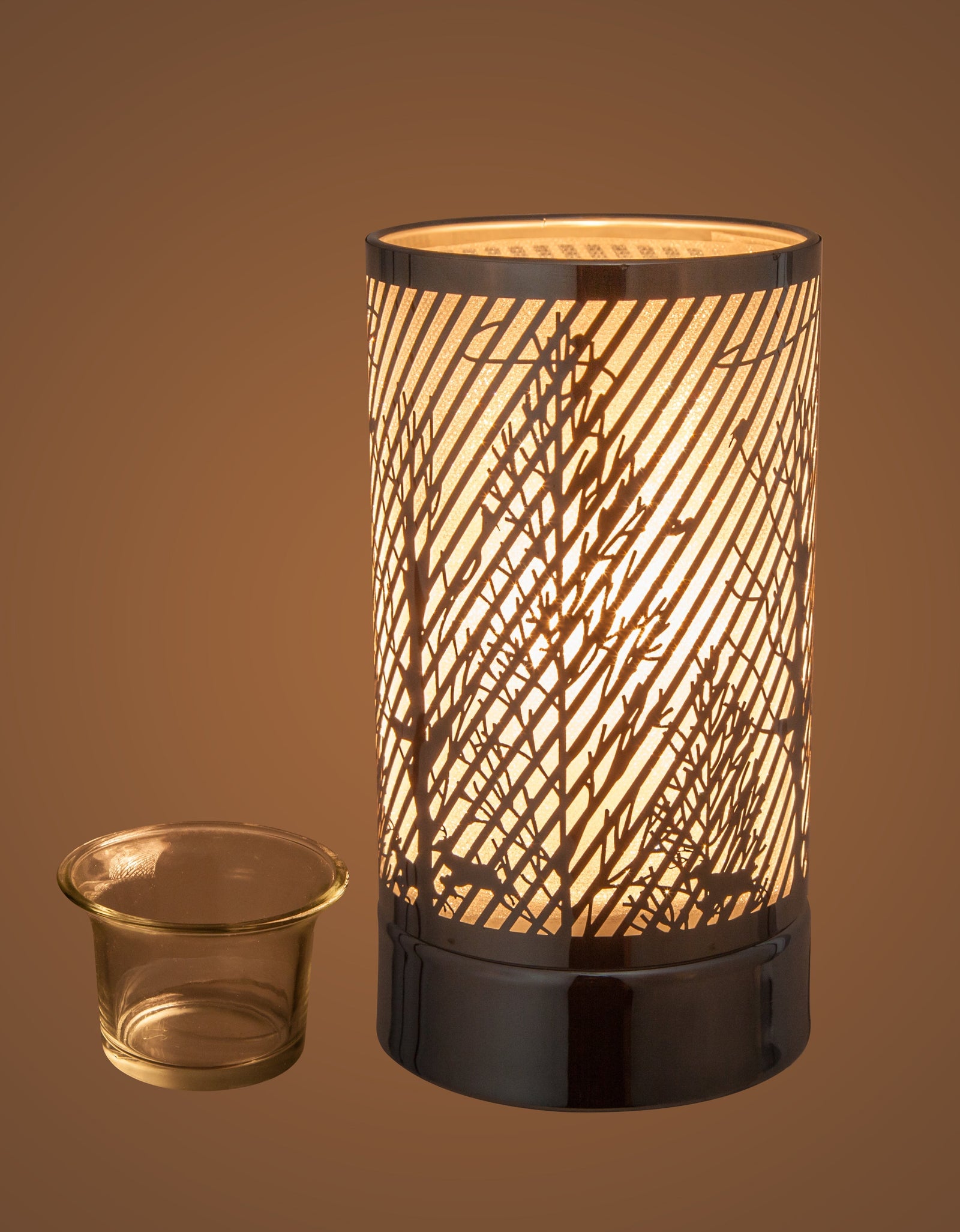 7" touch lamp-Fragrance Wax Melts Warmer -Electric Candle Essential Oil Burner-Metal Ravine Table decor by Peterson Housewares & Artwares