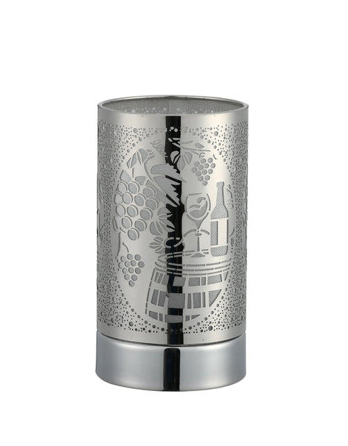 Load image into Gallery viewer, 7" Touch lamp/Oil burner/Wax warmer-Silver Wine Time by Peterson Housewares &amp; Artwares
