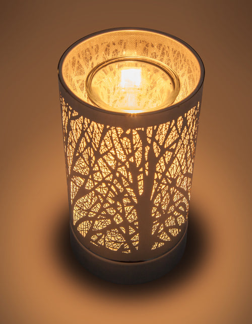 Load image into Gallery viewer, 7" touch lamp-Fragrance Wax Melts Warmer -Electric Candle Essential Oil Burner-Metal Forest Table Decor by Peterson Housewares &amp; Artwares
