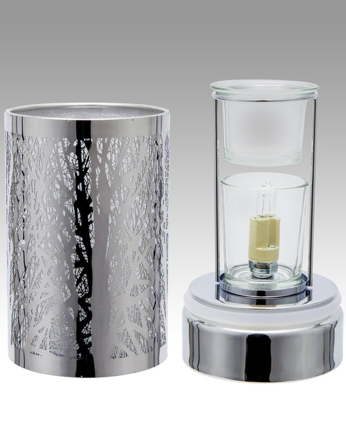 Load image into Gallery viewer, 7" touch lamp-Fragrance Wax Melts Warmer -Electric Candle Essential Oil Burner-Metal Forest Table Decor by Peterson Housewares &amp; Artwares
