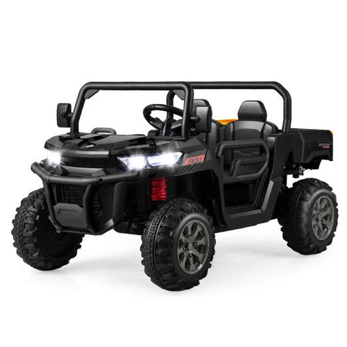 Load image into Gallery viewer, 2-Seater Kids Ride On Dump Truck with Dump Bed and Shovel-Black
