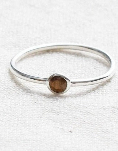Load image into Gallery viewer, Tiger Eye Silver or Gold Ring by Tiny Rituals
