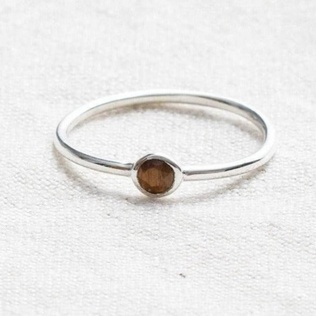 Tiger Eye Silver or Gold Ring by Tiny Rituals