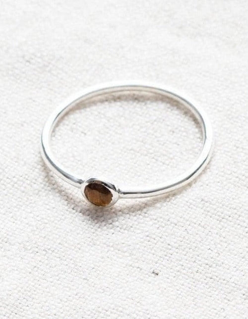 Load image into Gallery viewer, Tiger Eye Silver or Gold Ring by Tiny Rituals
