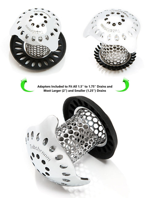 Load image into Gallery viewer, TubShroom Ultra (Stainless) Hair Catcher to Prevent Clogged Tub Drains by TubShroom.com
