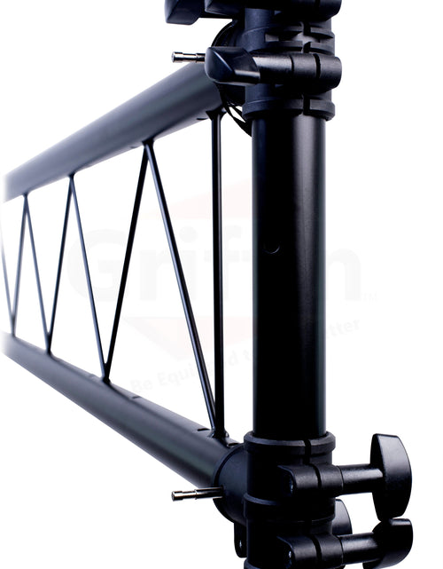 Load image into Gallery viewer, Light Truss Stand System by GRIFFIN - I-Beam Trussing Set &amp; DJ Booth Platform Kit - Hanging Mount by GeekStands.com
