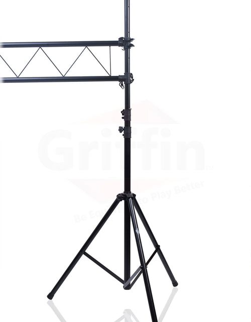 Load image into Gallery viewer, Light Truss Stand System by GRIFFIN - I-Beam Trussing Set &amp; DJ Booth Platform Kit - Hanging Mount by GeekStands.com
