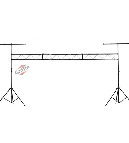 Light Truss Stand System by GRIFFIN - I-Beam Trussing Set & DJ Booth Platform Kit - Hanging Mount by GeekStands.com