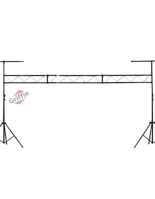 Load image into Gallery viewer, Light Truss Stand System by GRIFFIN - I-Beam Trussing Set &amp; DJ Booth Platform Kit - Hanging Mount by GeekStands.com
