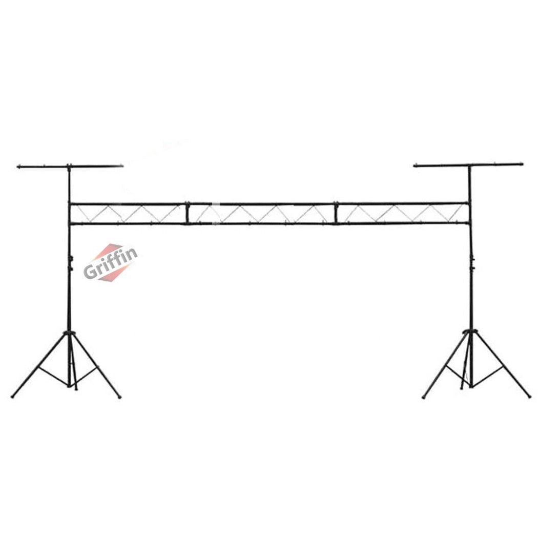 Light Truss Stand System by GRIFFIN - I-Beam Trussing Set & DJ Booth Platform Kit - Hanging Mount by GeekStands.com