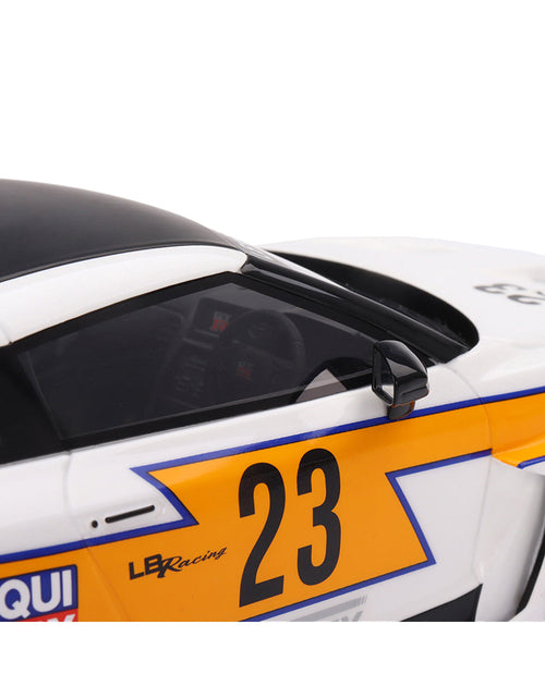 Load image into Gallery viewer, Nissan LB-Silhouette WORKS GT 35GT-RR Ver.1 RHD (Right Hand Drive) #23 White with Yellow Stripes "LB Racing" 1/18 Model Car by Top Speed
