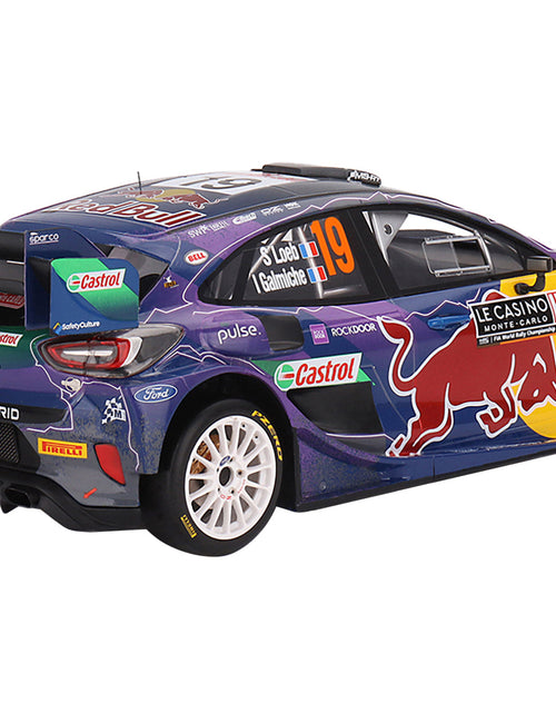 Load image into Gallery viewer, Ford Puma Rally1 #19 Sebastien Loeb - Isabelle Galmiche "M-Sport Ford WRT" Winner "Monte Carlo Rally" (2022) 1/18 Model Car by Top Speed
