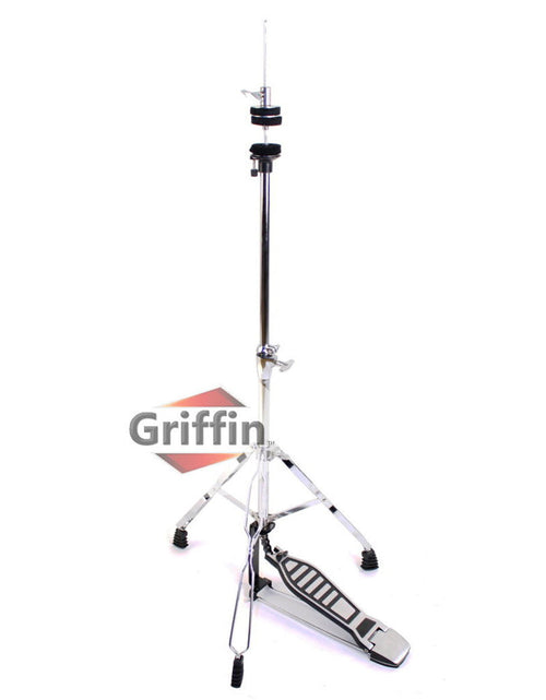 Load image into Gallery viewer, GRIFFIN Cymbal Stand Hardware Pack 4 Piece Set - Full Size Percussion Drum Hardware Kit with Snare Mount, Hi-Hat Pedal, Cymbal Boom, &amp; Straight Stand by GeekStands.com
