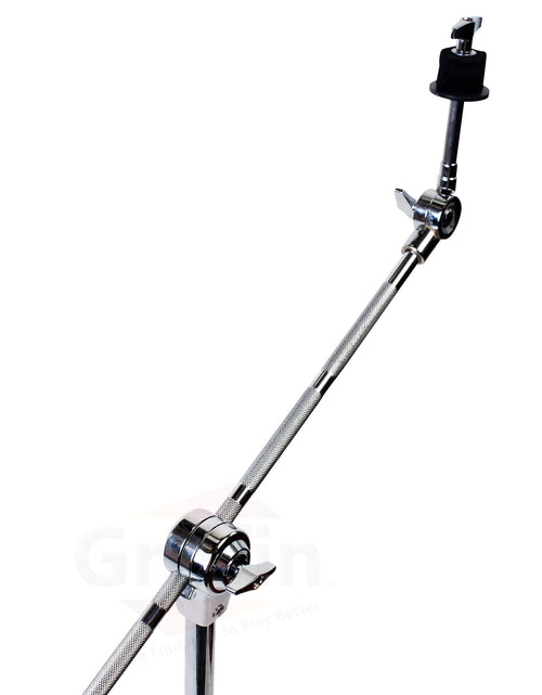 Load image into Gallery viewer, Cymbal Stand With Boom Arm by GRIFFIN (Pack of 2) | Drum Percussion Gear Hardware Set with Double Braced Legs | Counterweight Adapter for Mounting Heavy Duty Crash, Ride, Splash Cymbals For Drummers by GeekStands.com
