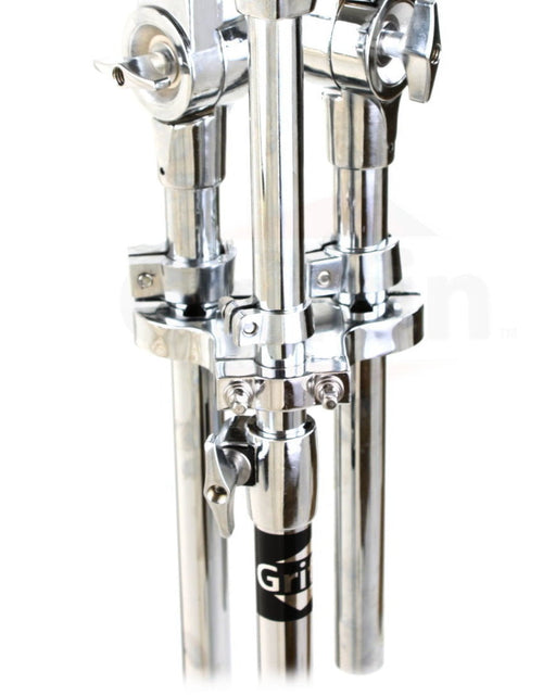 Load image into Gallery viewer, Double Tom Drum Stand with Cymbal Arm by GRIFFIN - Drummers Percussion Set Hardware with Dual Drum Mounts - Tom Holder with Double Braced Legs by GeekStands.com
