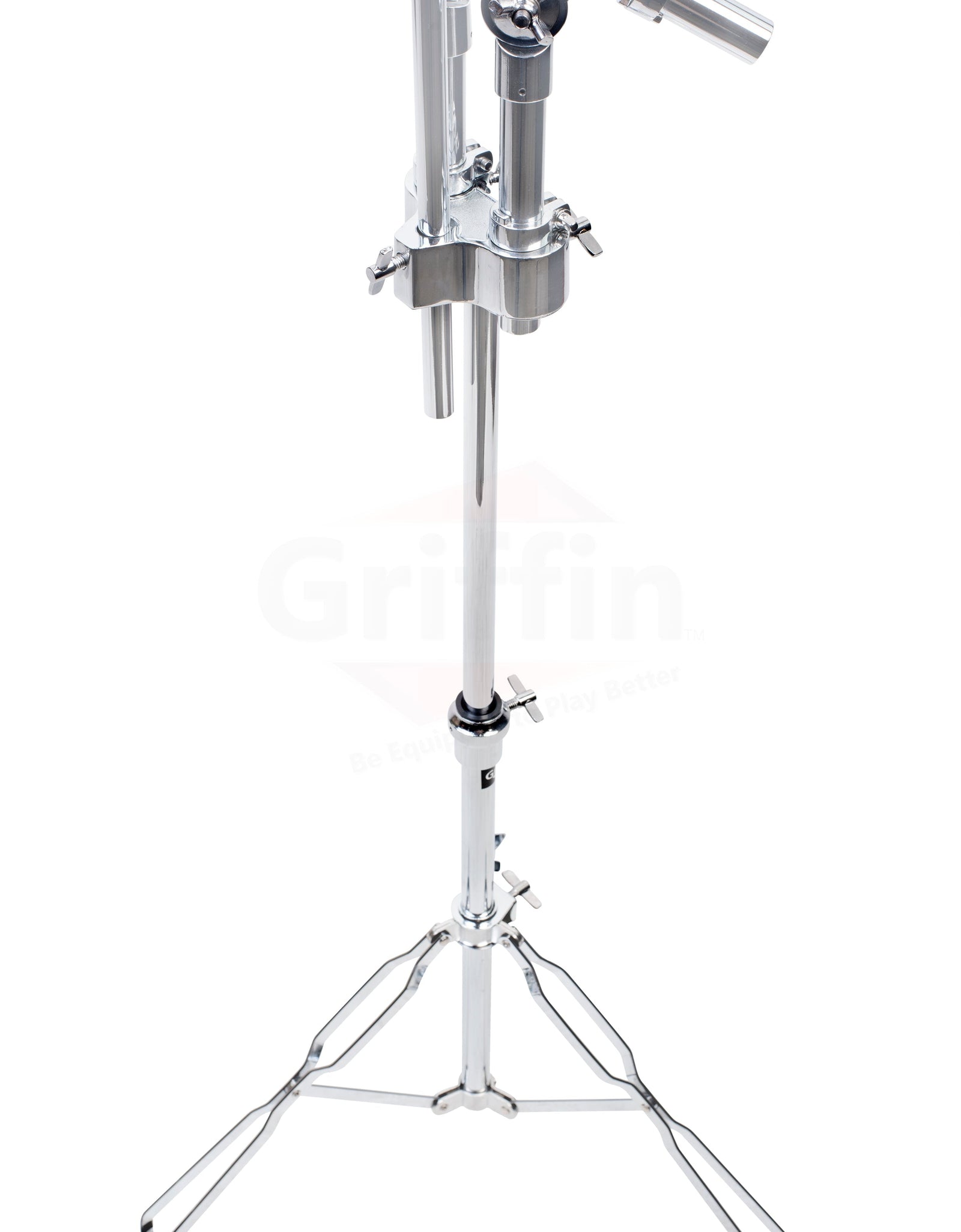 Double Tom Drum Stand with Cymbal Arm by GRIFFIN - Drummers Percussion Set Hardware Kit by GeekStands.com