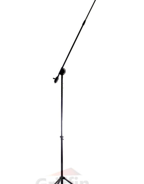Load image into Gallery viewer, GRIFFIN Professional Studio Microphone Boom Stand with Casters - Extended Height Recording Mic Holder Tripod on Wheels - Tall Telescoping Arm Mount by GeekStands.com
