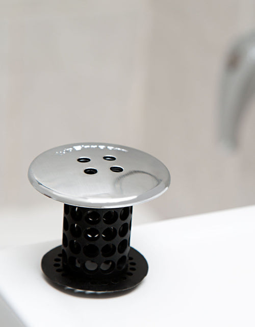 Load image into Gallery viewer, TubShroom® (Black Chrome) The Hair Catcher That Prevents Clogged Tub Drains by TubShroom.com
