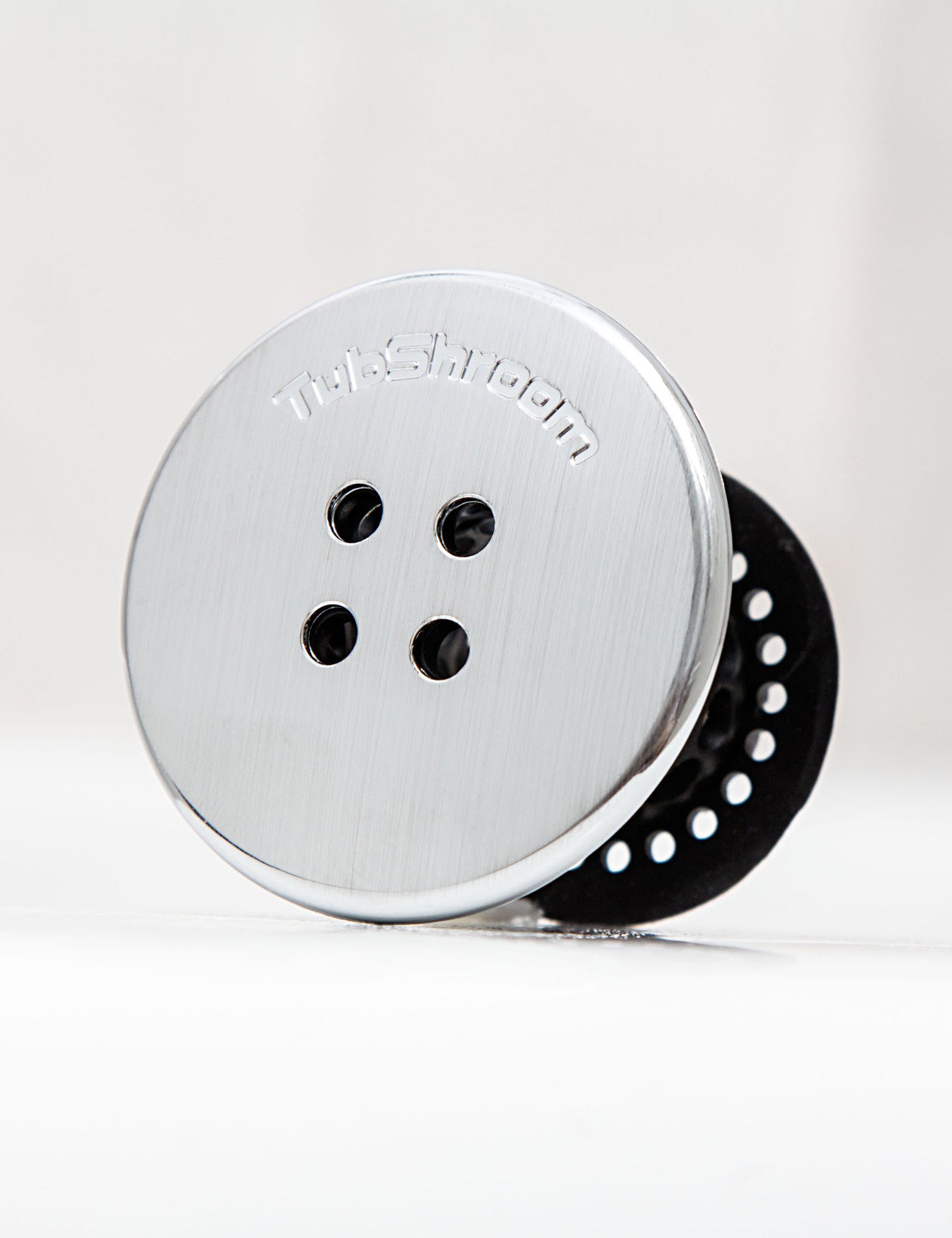 TubShroom® (Black Chrome) The Hair Catcher That Prevents Clogged Tub Drains by TubShroom.com