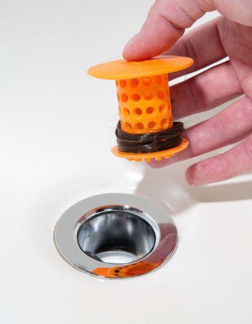 Load image into Gallery viewer, TubShroom (Orange) The Hair Catcher That Prevents Clogged Tub Drains by TubShroom.com
