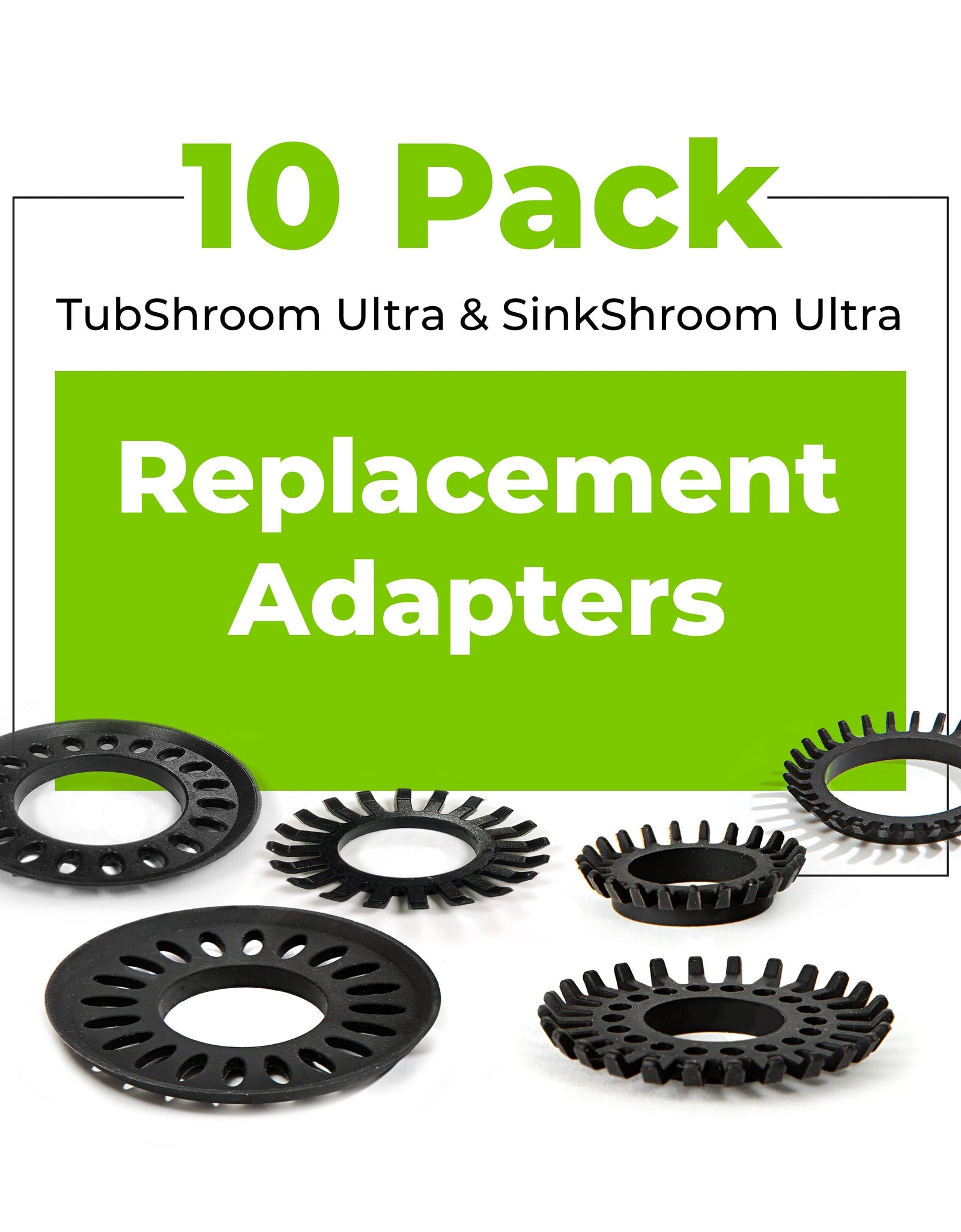 Replacement Adapters Pack for TubShroom Ultra and SinkShroom Ultra by TubShroom.com