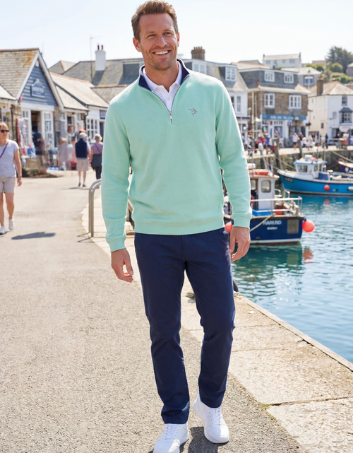 Load image into Gallery viewer, Turnberry Quarter Zip Smooth Knit
