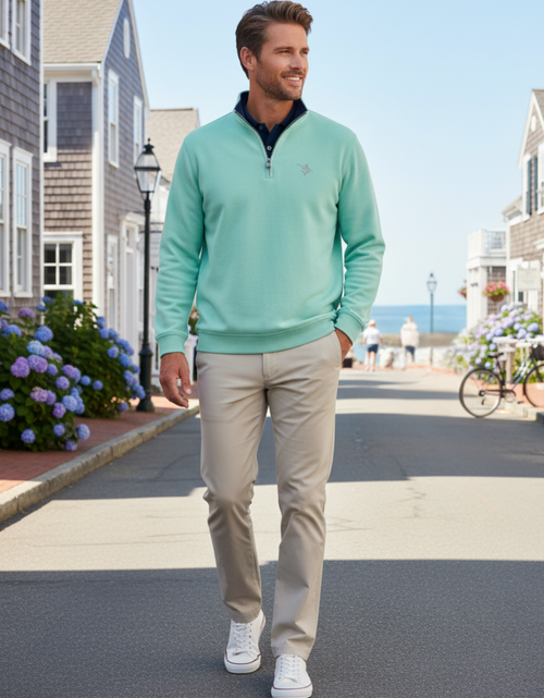 Load image into Gallery viewer, Turnberry Quarter Zip Smooth Knit
