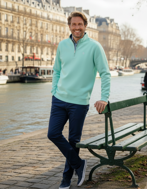 Load image into Gallery viewer, Turnberry Quarter Zip Smooth Knit
