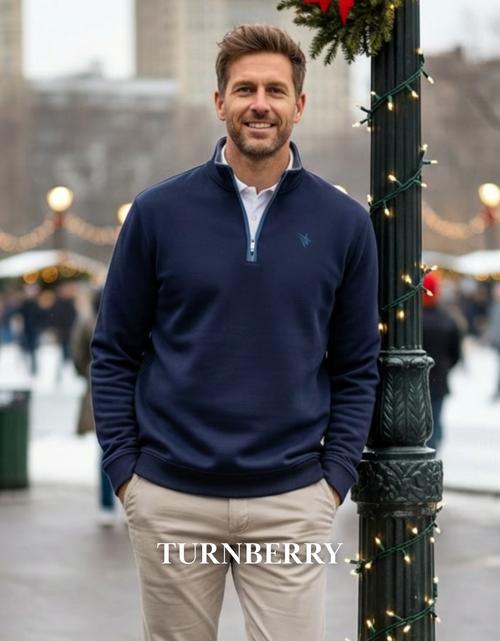 Load image into Gallery viewer, Turnberry Quarter Zip Smooth Knit
