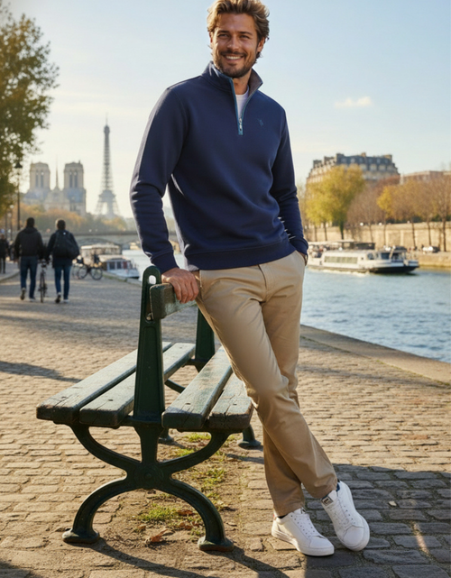 Load image into Gallery viewer, Turnberry Quarter Zip Smooth Knit
