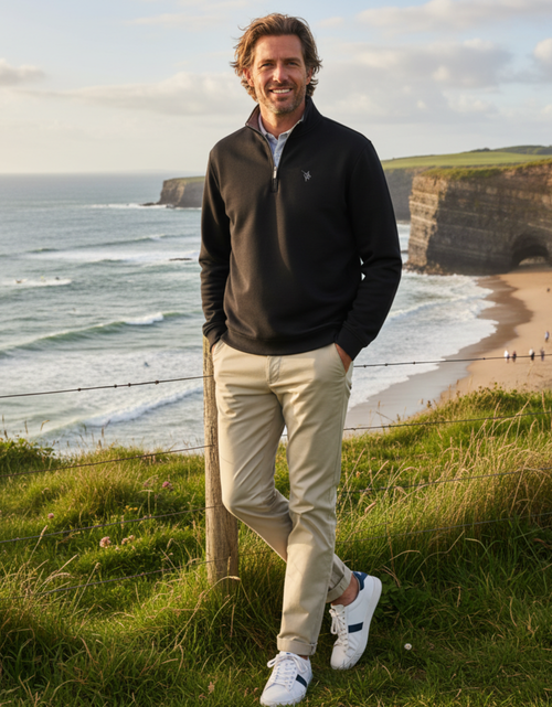 Load image into Gallery viewer, Turnberry Quarter Zip Smooth Knit
