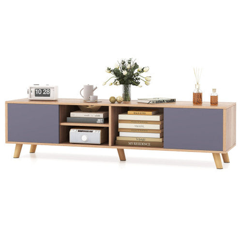 Load image into Gallery viewer, TV Stand Cabinet for TVs up to 65 Inch with Open Shelf for Living Room

