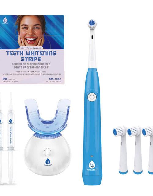 Load image into Gallery viewer, Pursonic Ultimate Teeth Whitening &amp; Oral Care Bundle – LED Whitening Kit, Whitening Strips, &amp; USB Electric Toothbrush by Pursonic
