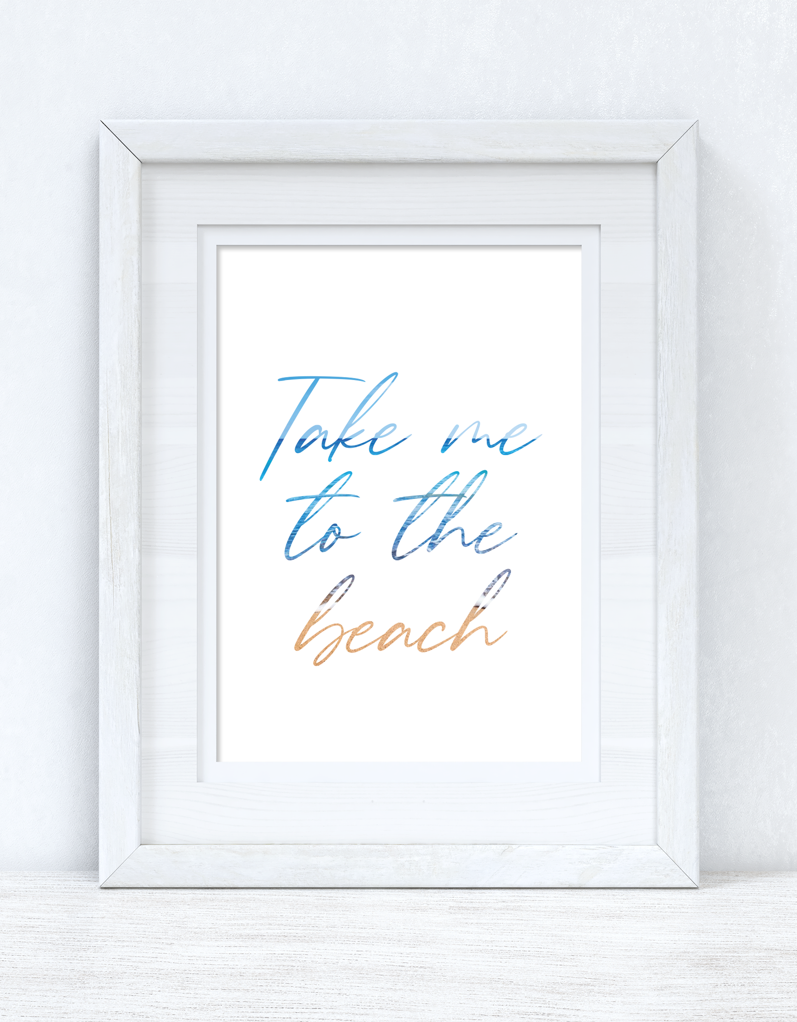 Take Me To The Beach Summer Seasonal Wall Home Decor Print by WinsterCreations™ Official Store