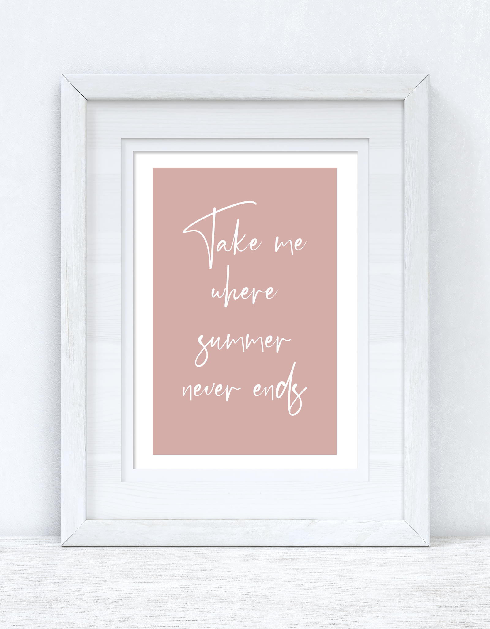 Take me Where Summer Never Ends Summer Seasonal Wall Home Decor Print by WinsterCreations™ Official Store