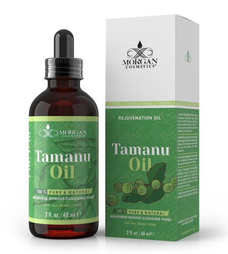 100% Tamanu Oil Cold Pressed Unrefined - Tamanu Oil for Skin - Natural Cold Pressed Oil Makes Skin Smooth, Plump and Soft for Lighter and Gentler Touch (2 FL. Oz) by Morgan Cosmetics
