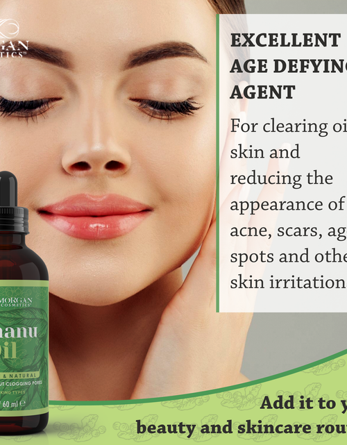 Load image into Gallery viewer, 100% Tamanu Oil Cold Pressed Unrefined - Tamanu Oil for Skin - Natural Cold Pressed Oil Makes Skin Smooth, Plump and Soft for Lighter and Gentler Touch (2 FL. Oz) by Morgan Cosmetics

