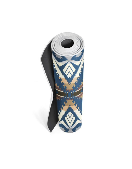 Load image into Gallery viewer, Ascend Yoga Mat Pendleton Eagle Rock Tan Mat by Yune Yoga
