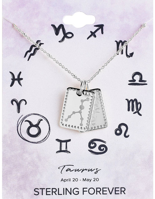 Load image into Gallery viewer, Zodiac Tag Necklace by Sterling Forever
