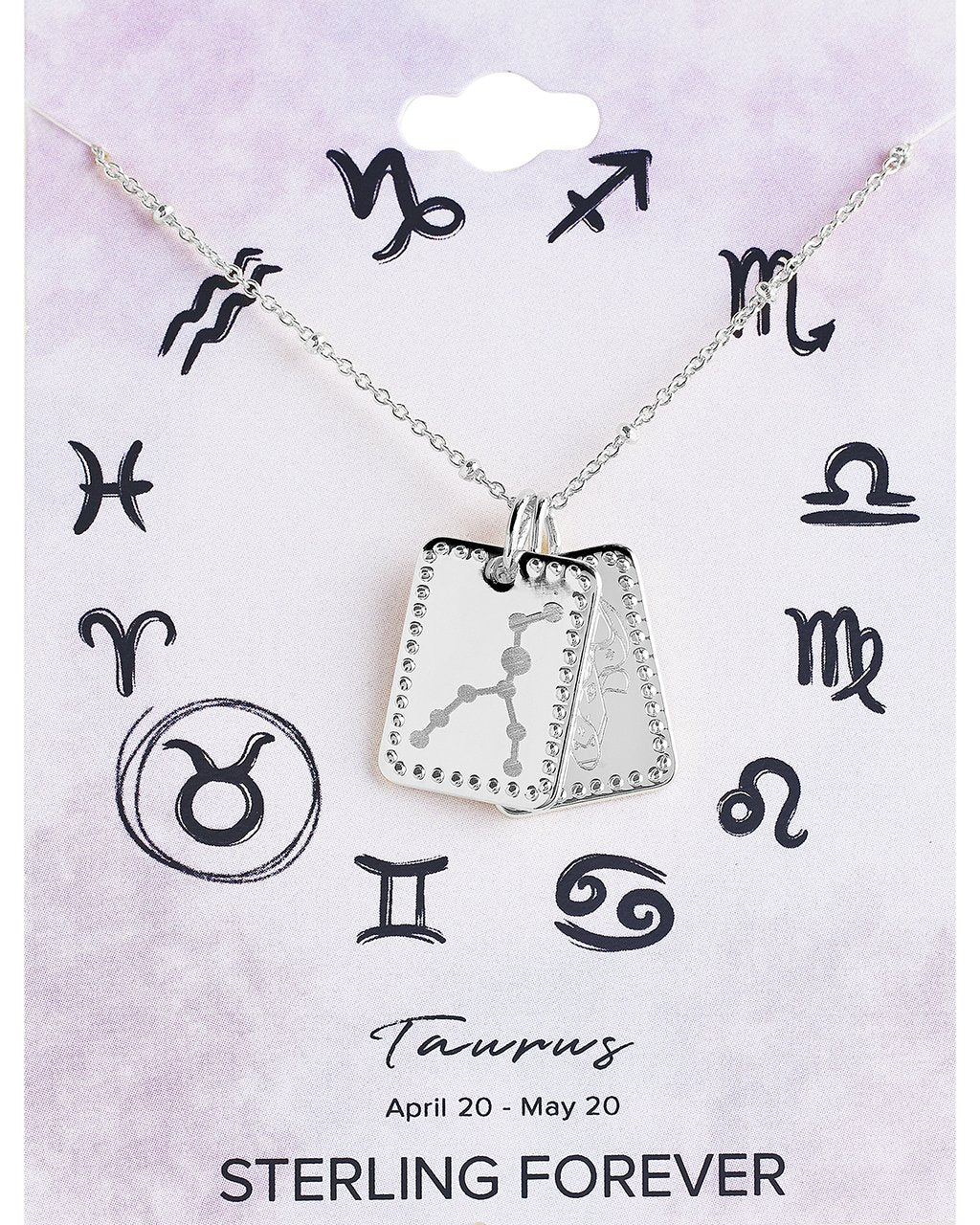 Zodiac Tag Necklace by Sterling Forever