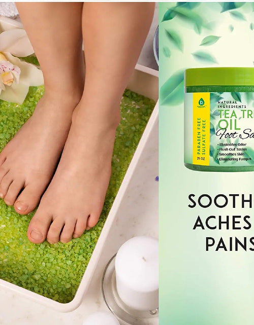 Load image into Gallery viewer, Tea Tree Oil Foot Salt 10 Oz by Pursonic
