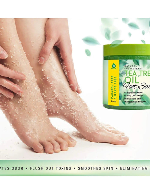 Load image into Gallery viewer, Tea Tree Oil Foot Salt 10 Oz by Pursonic
