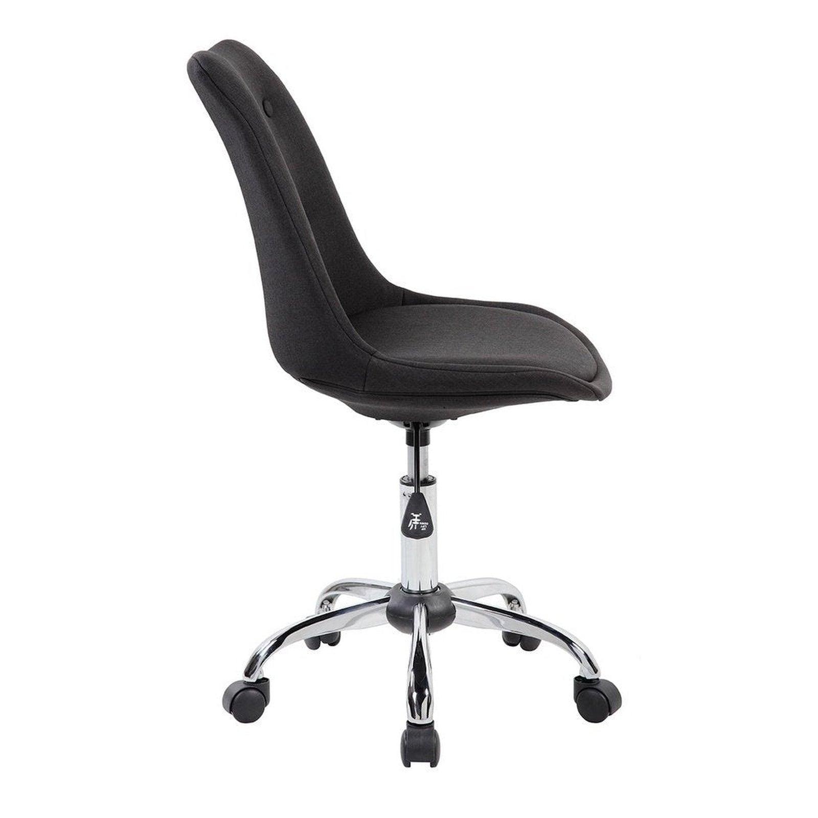 Techni Mobili Armless Task Chair with Buttons, Black by Level Up Desks