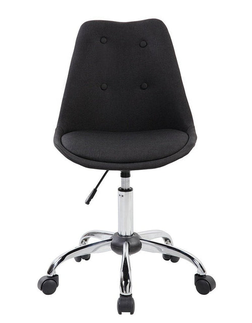 Load image into Gallery viewer, Techni Mobili Armless Task Chair with Buttons, Black by Level Up Desks

