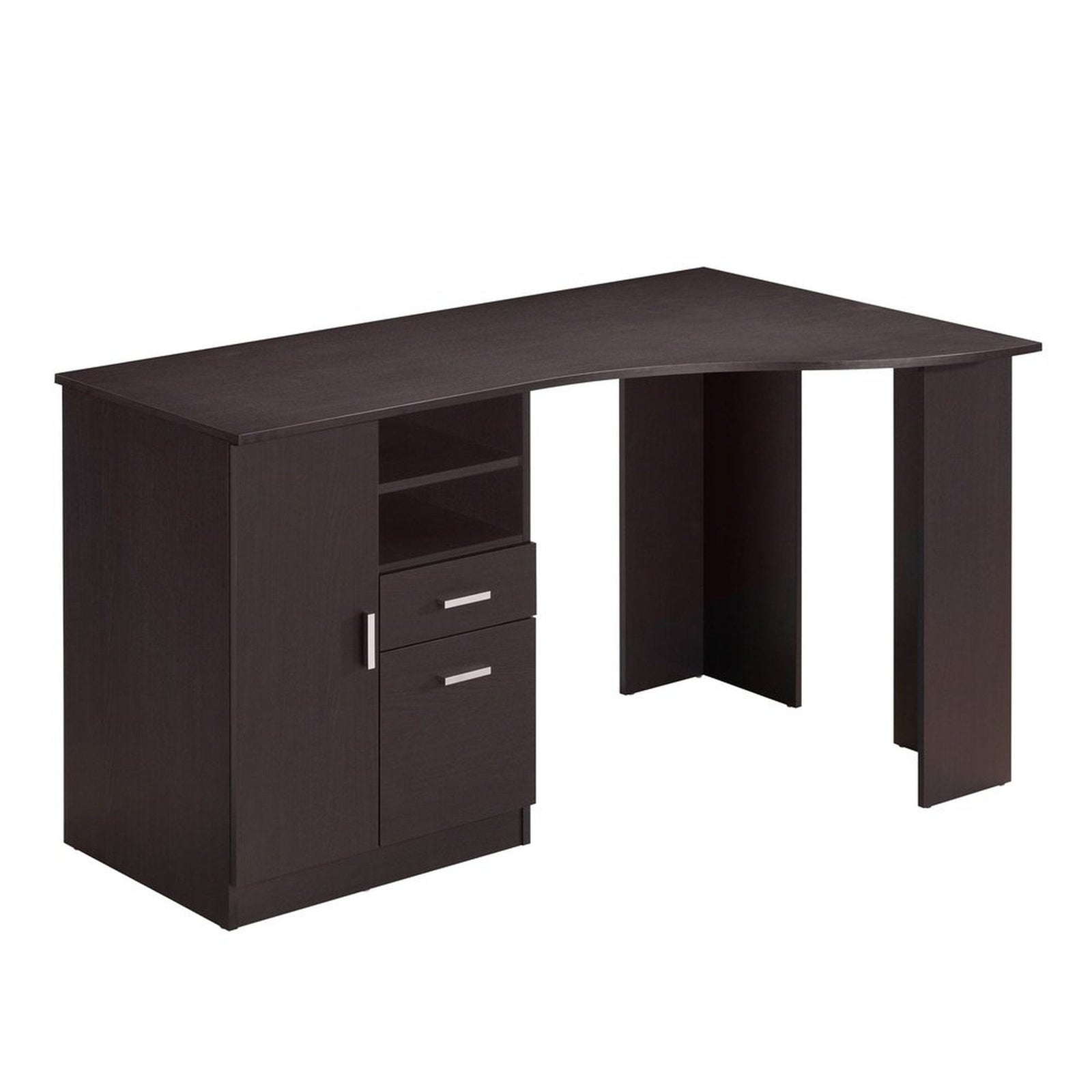 Techni Mobili Classic Office Desk with Storage, Espresso by Level Up Desks