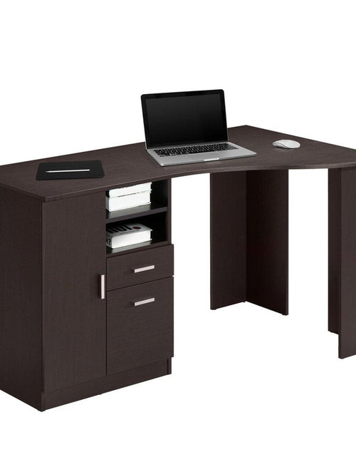Load image into Gallery viewer, Techni Mobili Classic Office Desk with Storage, Espresso by Level Up Desks
