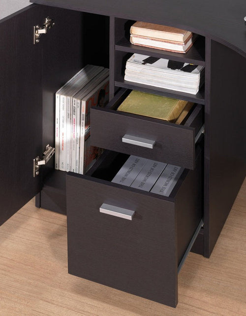 Load image into Gallery viewer, Techni Mobili Classic Office Desk with Storage, Espresso by Level Up Desks

